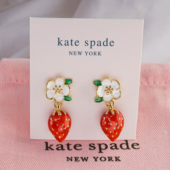 kate spade Jewelry Set Of 2 Kate Spade Picnic Perfect Strawberry Earrings Necklace Matching